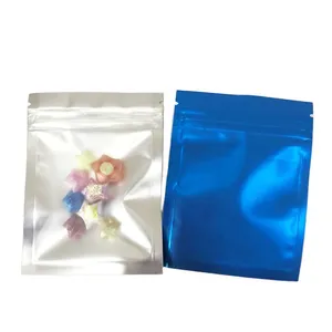 Zip Lock Mylar Bags Heat Seal Storage Packaging Pack Pouches Reusable Plastic Grip Seal Aluminum Foil Sampling Packing Baggies thumbnail-3