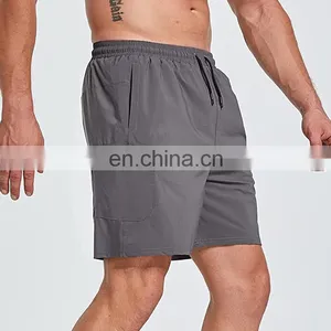 Custom High Quality Cheap Nylon Plus Size Men's Solid Color Running Shorts 2021 thumbnail-3