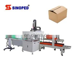 10 Packs Carton Packer Automatic Bottle Top-Loading Case Packer Machine For Bottles Cans thumbnail-1