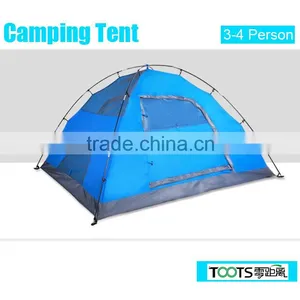 TOOTS 3-4 Person Double Layer Polyester Family Camping Tent With Fiberglass Pole thumbnail-1