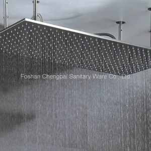 Large Size Shower Set Ceiling Rain Shower Head With Shower Arm Shower Mixer Handheld Showerhead LED Light thumbnail-1