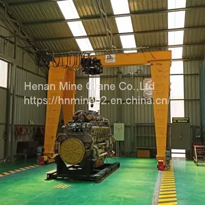 Single Beam Gantry Crane Wire Rope European Design SEW Reducer A5 VFD Control thumbnail-1