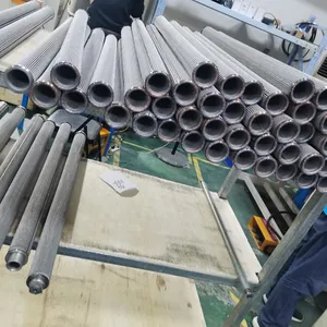 Metal Pleated Sintered Felt Polymer Candle Filter Element Used in Polyester Melt Filtration System thumbnail-3