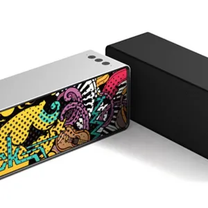 Find Factory F2 Creative Mini Wireless Audio Card Graffiti Paint Heavy Subwoofer New Bluetooth Speaker Wholesale thumbnail-2