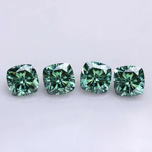 Wholesale Loose Colorful Oval Moissanite Diamond Pink Yellow Green Blue Color Moissanite With GRA Certificate thumbnail-1