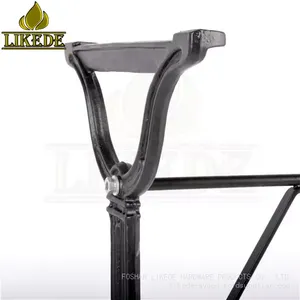 Classic Cross Legs Cast Iron Furniture Table Base & Frame Double Design Living Room Workshop Laundry Hospital Home Office Use thumbnail-2