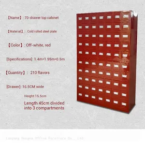 Heavy Duty Metal Card Catalog Cabinet- MCL632 With Aluminum Handle & Name Label Slot for Specimen and Seed Storage-OEM/ODM Supported thumbnail-2