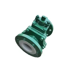 High Quality Q41F46 Manual Fluorine Lined Ball Valve Flange Soft Seal Ball Valve Carbon Steel Fluorine Lined Ball Valve thumbnail-1