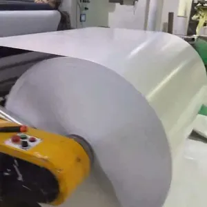 Cast Mirrow Coated Paper Jumbo Roll Hot Melt Adhesive Glassine Liner For Barcode Food Commodity Label Raw Material thumbnail-1