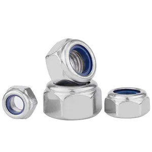 Stainless Steel 304 DIN 985 DIN 982 Nylon Non-Metallic Anti-Loose Lock Nut Made in China thumbnail-1