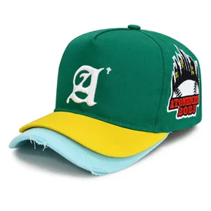 Customized Cotton Double Brim Embroidery Cap Baseball Hats Sports Hip-Hop Gorros thumbnail-3