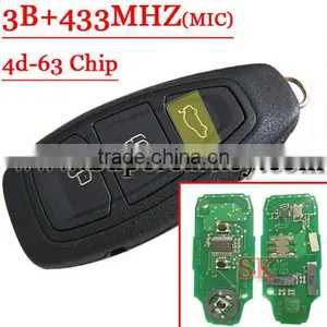 Best Price After Market 3 Button Remote Key With 433MHZ Type#1 for Ford With 4D-63 Chip thumbnail-1