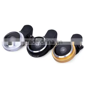 Focus Lamp Fisheye Lens for Mobile and Camera,mini Camera Lens 3 in 1 Lens Kit thumbnail-1