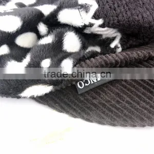 High Discount Children Brand Winter Hats Girl Lint Peaked Caps thumbnail-3