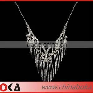 BOKA High Quality Bridal Crystal Neck Trim, Rhinestone Necklace thumbnail-1