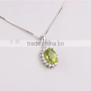 Luxurious American 18k White Gold Diamond Jewelry Fashion Necklace thumbnail-2