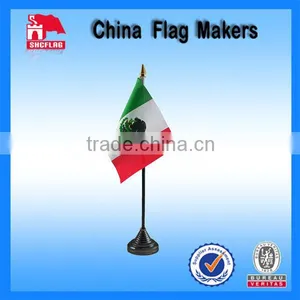 Custom Mexico Nation Logo Desk Table Flag With Plastic Stand Quality Choice thumbnail-1