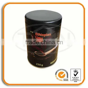 Empty Round Coffee Can Coffee Tin thumbnail-1