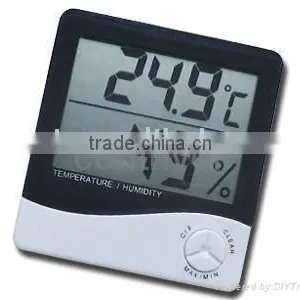 Digital In/out Hygrometer Themometer With Clock_ thumbnail-1