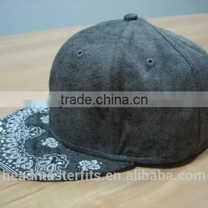 Custom 2016 Hot Sell Brim Printed Hats 6 Panel Flat Embroidery Gary Snapback Caps thumbnail-2