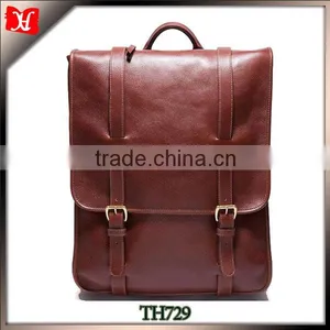 Large Capacity Cow Leather Backpack Bag Laptop Backpack thumbnail-1
