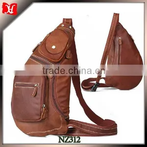 Men Genuine Leather Chest Pack Bag Toiletry Bag Men Best Men Waitst Bag Hobo Bag thumbnail-1