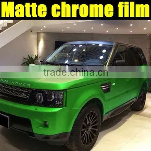 Popular Green Matte Chrome Wrap Film With Highest Quality Factory Wholesale Directly 1.52*20m With Air Free Bubbles thumbnail-1