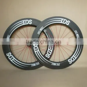 23mm Wide U Shape Tubular Carbon Wheels 88mm Bicycle Wheelset Ruedas Carbono thumbnail-1