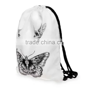 Hot Sale Butterfly 3d Printing Bag Drawstring thumbnail-3