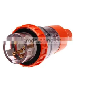 Three Phase 4 Round Pin Straight Plug 32A thumbnail-1