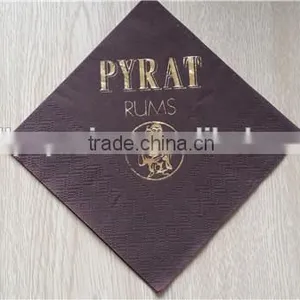 100% Virgin Wood Pulp Dyeing Napkins Logo Printed thumbnail-1