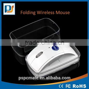 Foldable Arc Design 2.4Ghz Plastic Resell Wireless Mouse Wtih Mini USB Optical Wireless Mouse thumbnail-1
