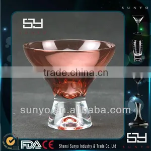 Popular Colored Thick Stem Glass Ice-cream Cup/Margarita Glass thumbnail-1