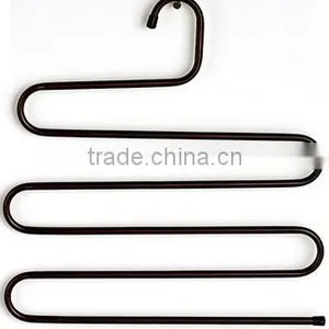S-type Metal Pants Hangers,Closet Storage for Jeans Trousers Space Saver Storage Rack Quality Choice thumbnail-5
