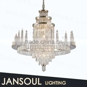 China Lighting Factory Large Round European-style Light Fixtures Crystals Decorative Chandelier for Home thumbnail-1