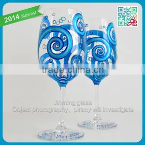Painted Wine Glasses Ocean Waves Toasting Glasses Personalized Beach Wedding Wine Glasses Wine Glass Hand Painted thumbnail-1