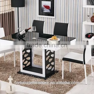 Tempered Glass Dining Table 6 Chairs Set thumbnail-1