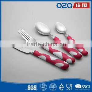 Elegant Excellent Material Professional Custom Pink Knife Spoon Fork Set thumbnail-1