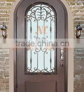 Arched Wrought Iron Single Door thumbnail-1