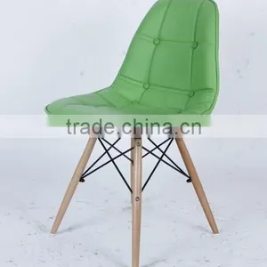 Silla Chair PU Seat / Cheap PU Chair With Wooden Legs(1028CC) thumbnail-1