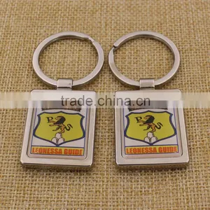 Promotion Custom Rectangle Metal Printing QR Code Keychain thumbnail-5