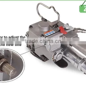 XQD-19 Pneumatic Plastic PP PET Strapping Packing Machine on Marble Panel Block Packing thumbnail-1