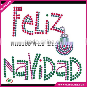 Feliz Navidad Rhinestone Design Transfers thumbnail-1