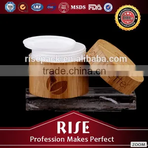 Bamboo Pattern Cosmetic Round Straight Wooden Cream Jar thumbnail-2