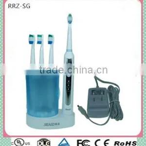 OEM/ODM Support Rechargeable Sonic Electric Rubber Bristle Toothbrush With UV Sanitzer thumbnail-1