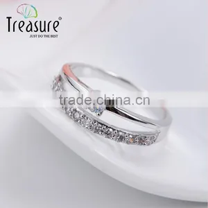 Latest Model Fashion Jewellry Diamond Silver Ring Crystal Jewelry for Girl thumbnail-1