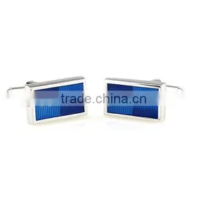 Blue Fiber Optic Cufflinks Rectangle Cufflinks thumbnail-3