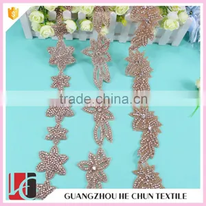 HC-4830-1 Hechun Rhinestone Fashion Beaded Ribbon Trim for Dyeable Cothing thumbnail-4