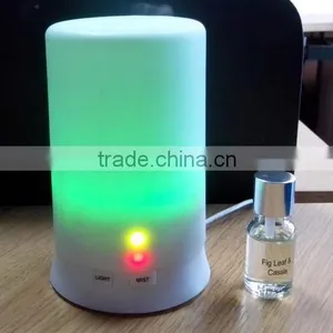 Whlte Pillar Shape Plastic Utrasonic Essential Oils Electric Candle Light Aroma Diffuser thumbnail-1