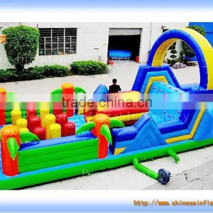 Inflatable Beautiful Obstacle Course Bouncy Castle for Sale thumbnail-1
